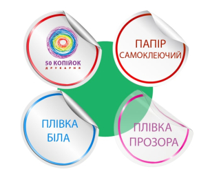 Наклейки круглі прорізні на аркуші