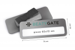 Бейджи 75*30 с окном 65*10 мм